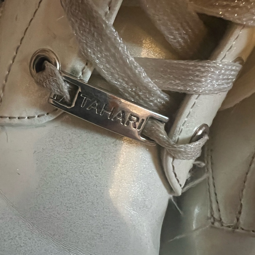 Girl light beige skinny Lace-Up Boots - Picture 5 of 10